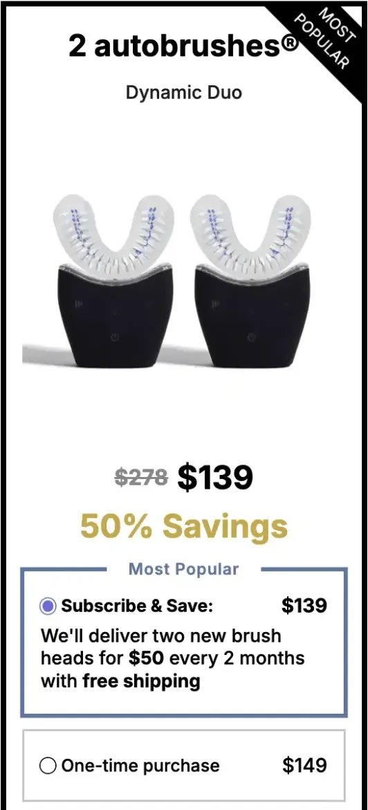 order Autobrush electric toothbrush