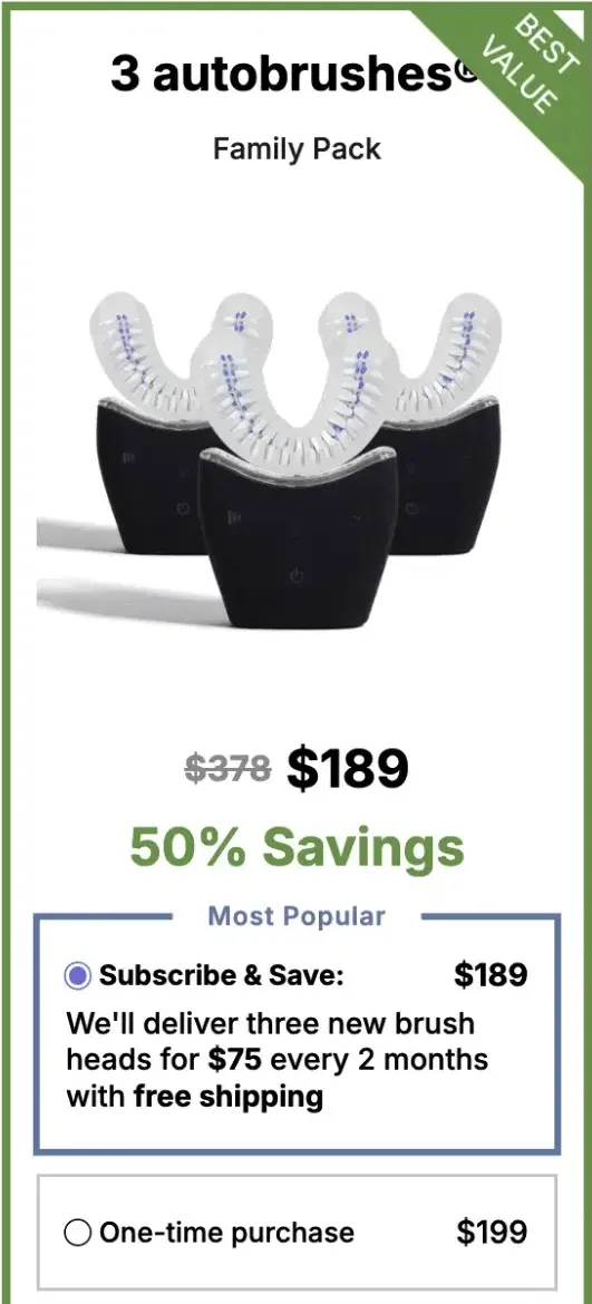 discounted Autobrush electric toothbrush